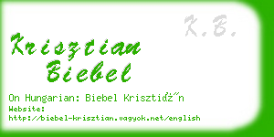 krisztian biebel business card